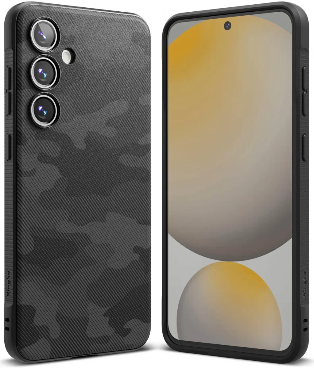 Ringke Onyx Samsung Galaxy S24 FE Hoesje Flexibel TPU Back Cover Camo Zwart afbeelding 1