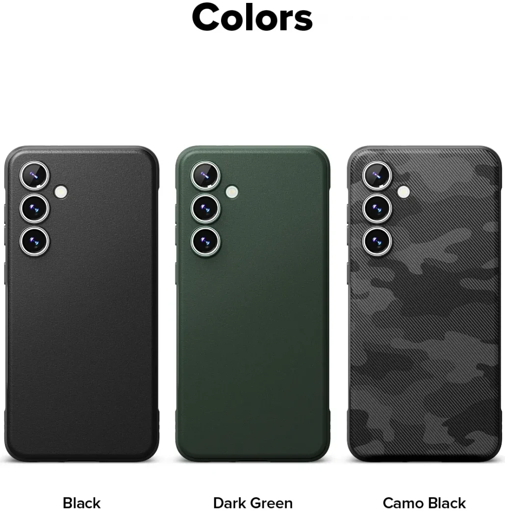 Ringke Onyx Samsung Galaxy S24 FE Hoesje Flexibel TPU Back Cover Camo Zwart afbeelding 13