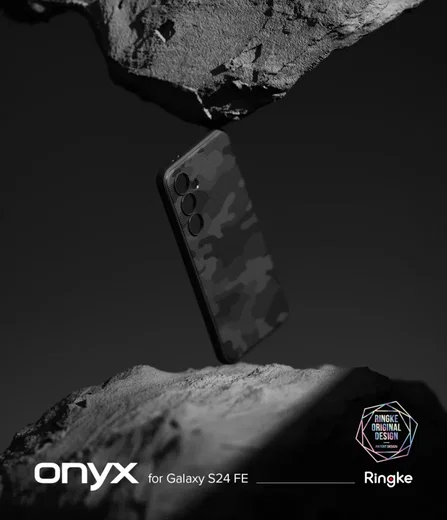 Ringke Onyx Samsung Galaxy S24 FE Hoesje Flexibel TPU Back Cover Camo Zwart afbeelding 2