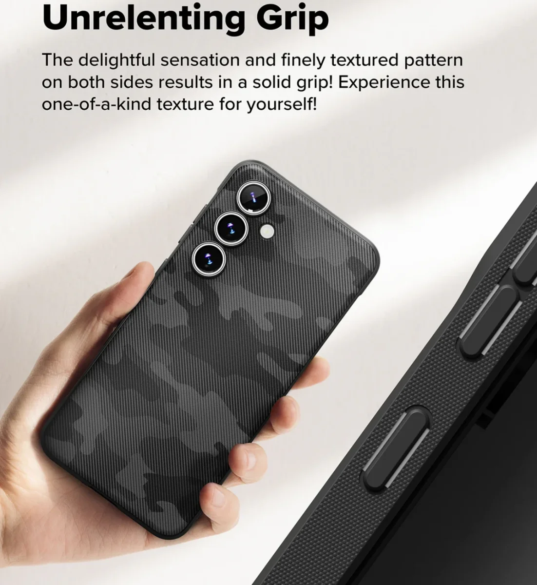 Ringke Onyx Samsung Galaxy S24 FE Hoesje Flexibel TPU Back Cover Camo Zwart afbeelding 5