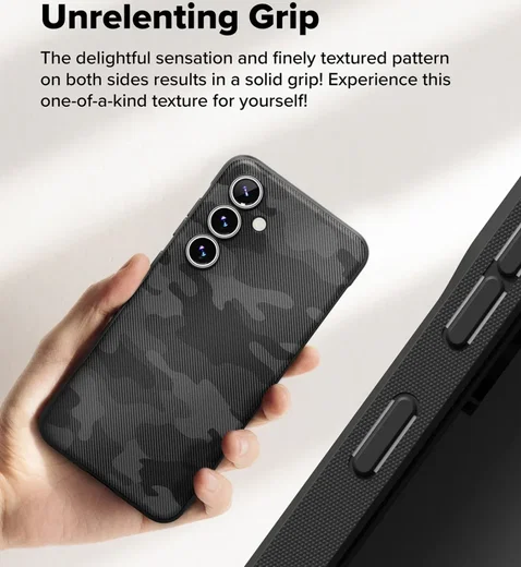 Ringke Onyx Samsung Galaxy S24 FE Hoesje Flexibel TPU Back Cover Camo Zwart afbeelding 5