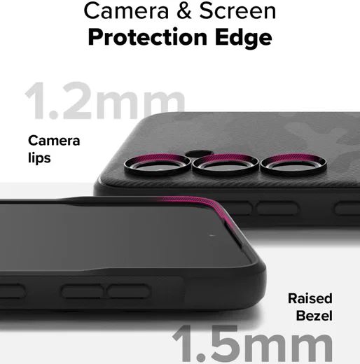 Ringke Onyx Samsung Galaxy S24 FE Hoesje Flexibel TPU Back Cover Camo Zwart afbeelding 7
