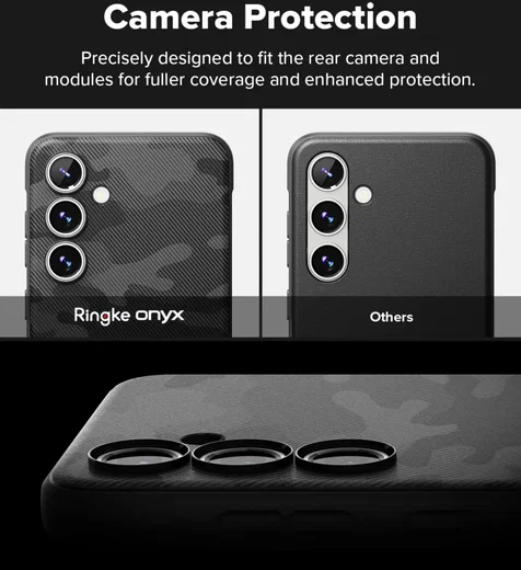 Ringke Onyx Samsung Galaxy S24 FE Hoesje Flexibel TPU Back Cover Camo Zwart afbeelding 8