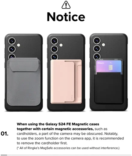 Ringke Onyx Magnetic Samsung Galaxy S24 FE Hoesje MagSafe Camo Zwart afbeelding 17