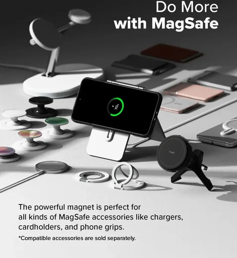 Ringke Onyx Magnetic Samsung Galaxy S24 FE Hoesje MagSafe Camo Zwart afbeelding 3