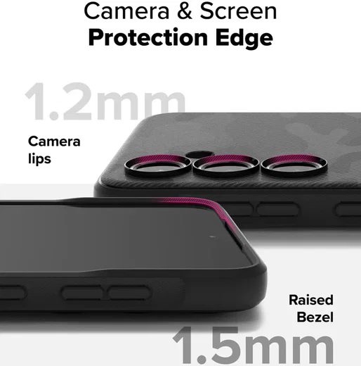 Ringke Onyx Magnetic Samsung Galaxy S24 FE Hoesje MagSafe Camo Zwart afbeelding 9