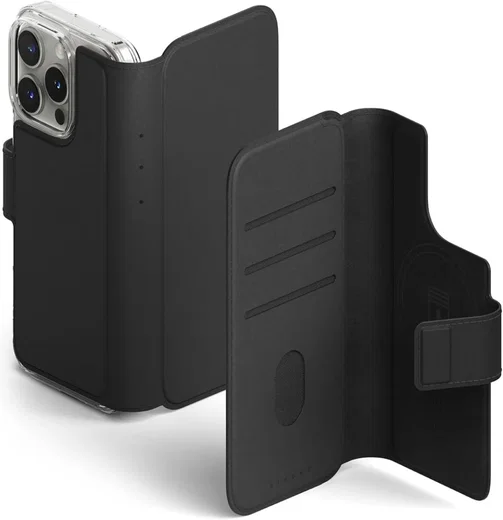 Ringke Apple iPhone 16 Pro Max / 16 Plus Hoesje Folio Wallet Magnetisch Zwart afbeelding 1