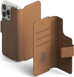 Ringke Apple iPhone 16 Pro Max / 16 Plus Hoesje Folio Wallet Magnetisch Bruin afbeelding