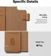 Ringke Apple iPhone 16 Pro Max / 16 Plus Hoesje Folio Wallet Magnetisch Bruin afbeelding 5