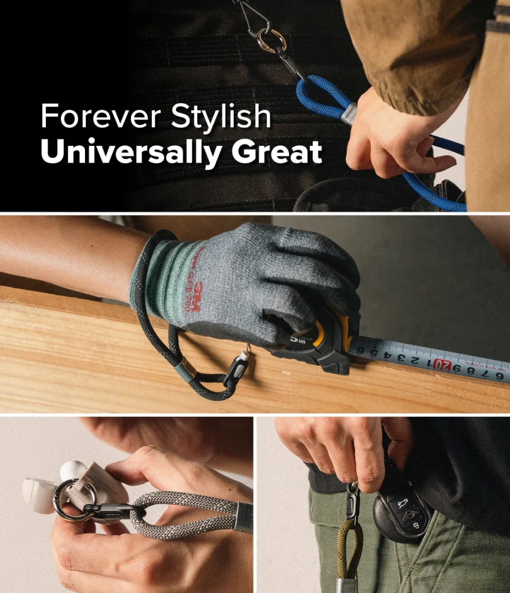 Ringke Rope Hand Strap - Universeel Telefoonkoord / Polsband Grijs afbeelding 6