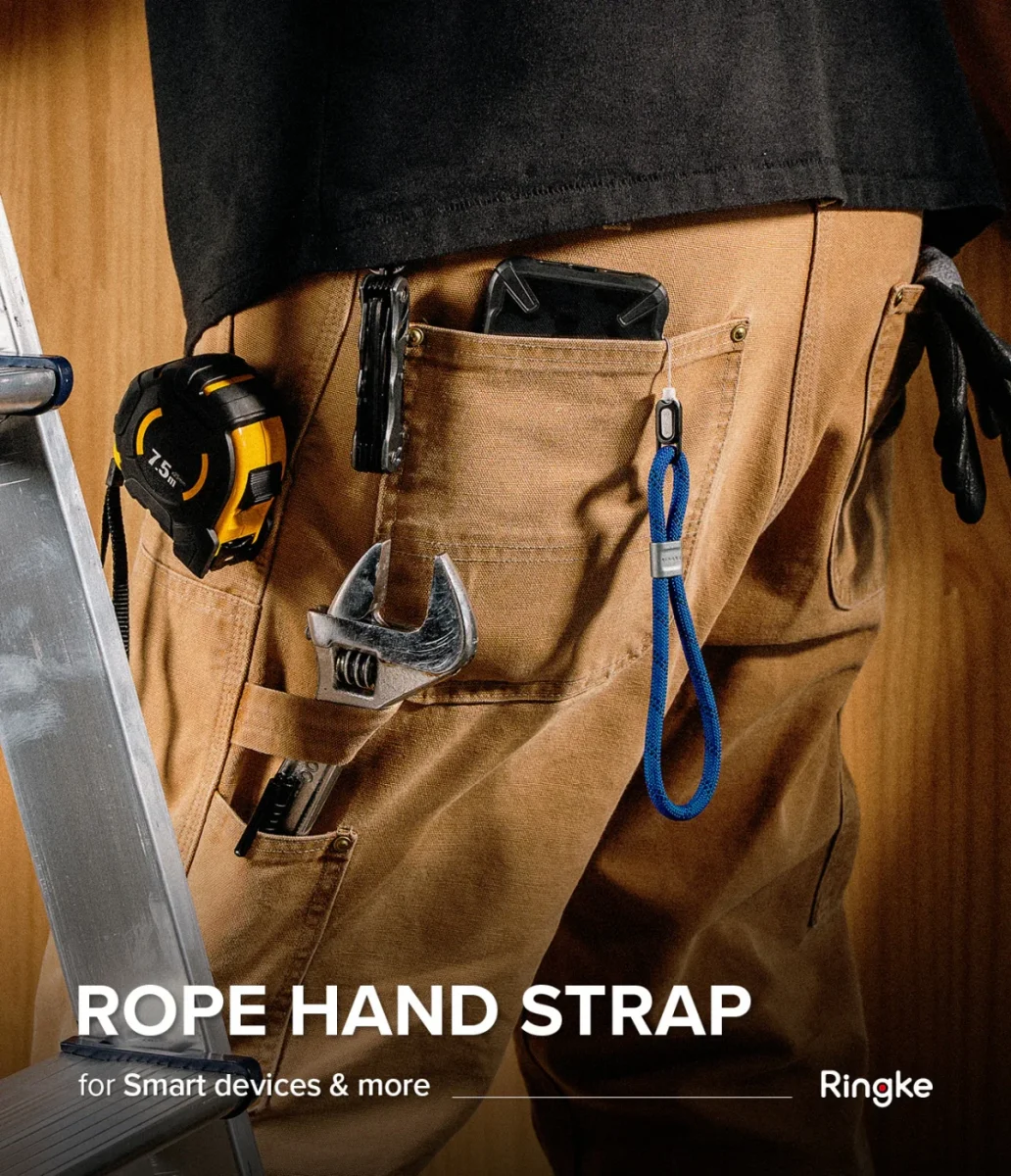 Ringke Rope Hand Strap - Universeel Telefoonkoord / Polsband Blauw afbeelding 12