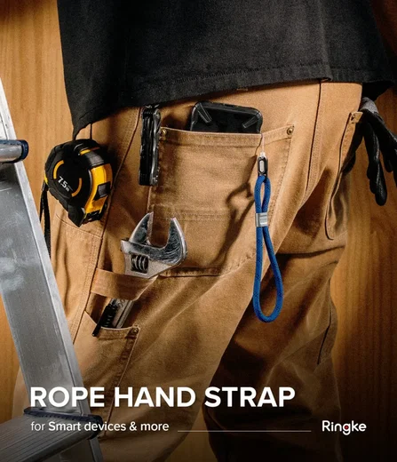 Ringke Rope Hand Strap - Universeel Telefoonkoord / Polsband Blauw afbeelding 12