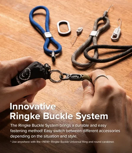 Ringke Rope Hand Strap - Universeel Telefoonkoord / Polsband Blauw afbeelding 6