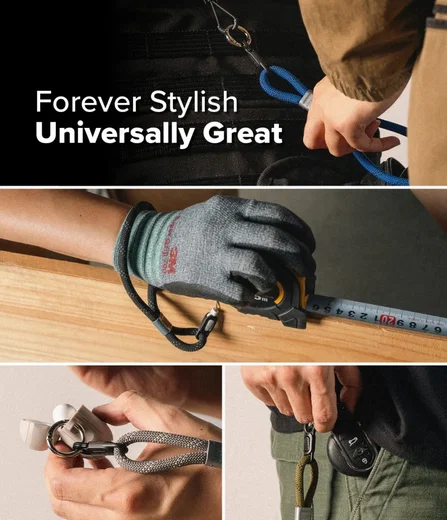 Ringke Rope Hand Strap - Universeel Telefoonkoord / Polsband Blauw afbeelding 7