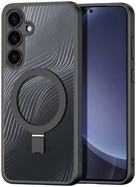 Dux Ducis Aimo MagSafe / Qi2 Samsung Galaxy S25 Hoesje Kickstand Zwart afbeelding 1