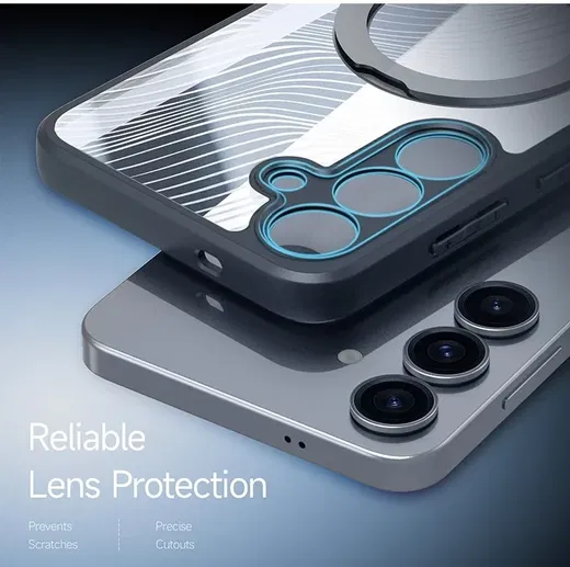 Dux Ducis Aimo MagSafe / Qi2 Samsung Galaxy S25 Hoesje Kickstand Zwart afbeelding 6