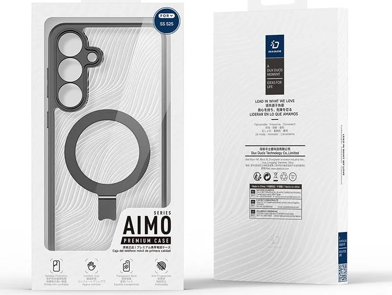 Dux Ducis Aimo MagSafe / Qi2 Samsung Galaxy S25 Hoesje Kickstand Zwart afbeelding 7