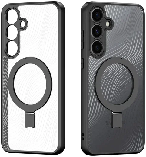 Dux Ducis Aimo MagSafe / Qi2 Samsung Galaxy S25 Plus Hoesje Kickstand Zwart afbeelding 2