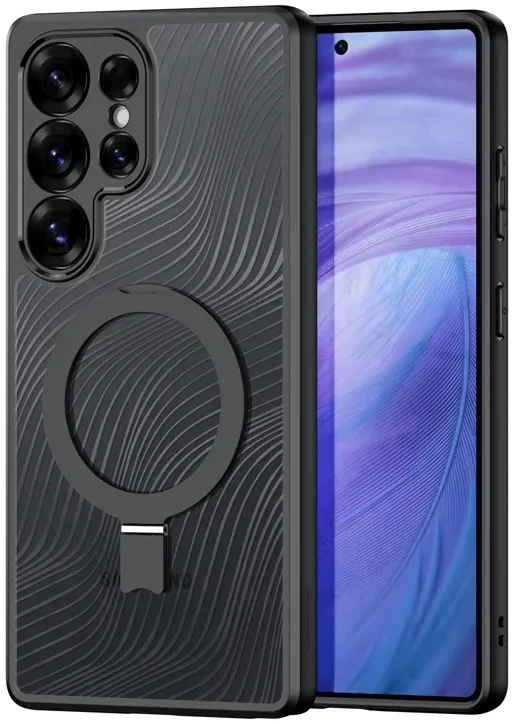 Dux Ducis Aimo MagSafe / Qi2 Samsung Galaxy S25 Ultra Hoesje Kickstand Zwart afbeelding 1