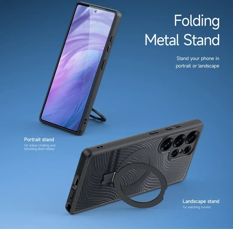 Dux Ducis Aimo MagSafe / Qi2 Samsung Galaxy S25 Ultra Hoesje Kickstand Zwart afbeelding 4