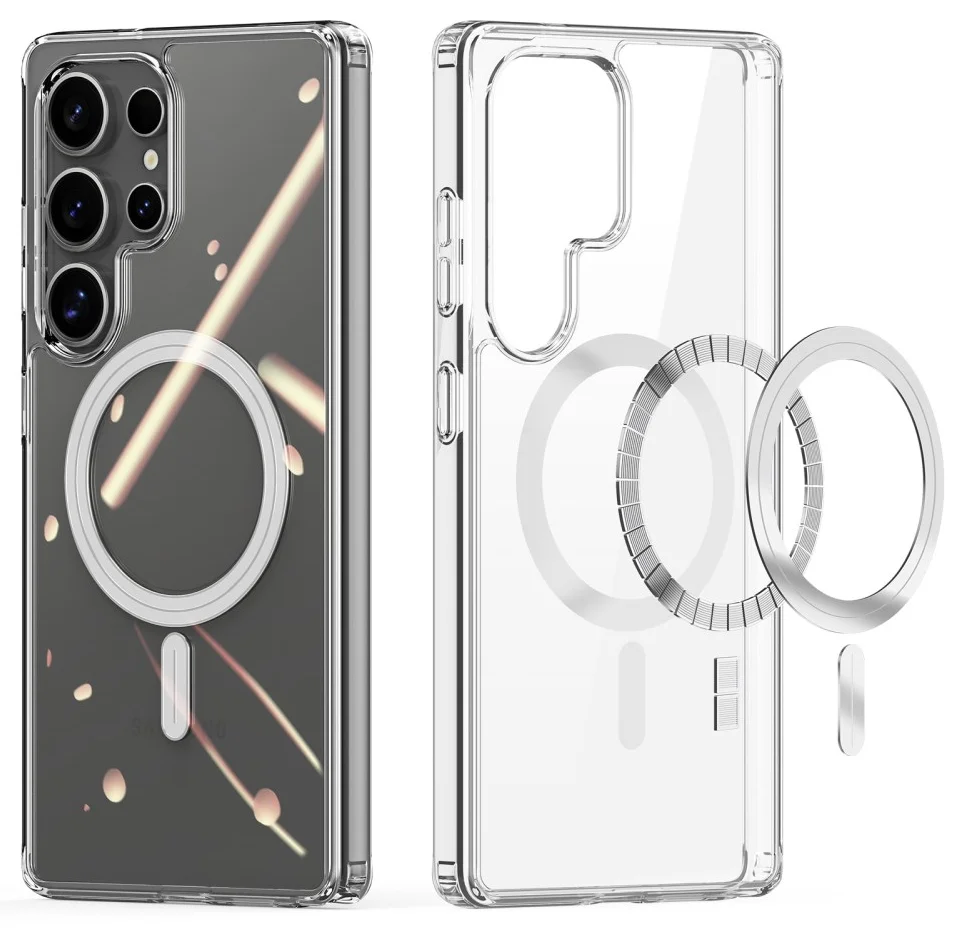 Dux Ducis Clin Samsung Galaxy S25 Ultra Hoesje MagSafe / Qi2 Transparant afbeelding 2