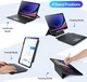 Dux Ducis Samsung Galaxy Tab S10+/ S9+/ S9 FE+/ Hoes Bluetooth Toetsenbord Zwart afbeelding 5