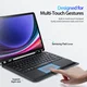Dux Ducis Samsung Galaxy Tab S10+/ S9+/ S9 FE+/ Hoes Bluetooth Toetsenbord Zwart afbeelding 7