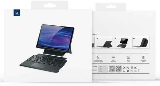 Dux Ducis Samsung Galaxy Tab S10+/ S9+/ S9 FE+/ Hoes Bluetooth Toetsenbord Zwart afbeelding 8