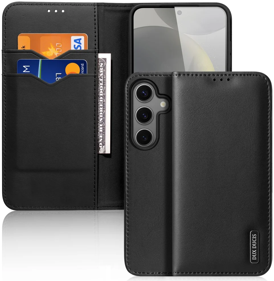 Dux Ducis Hivo Samsung Galaxy S25 Hoesje RFID Book Case Zwart afbeelding 1