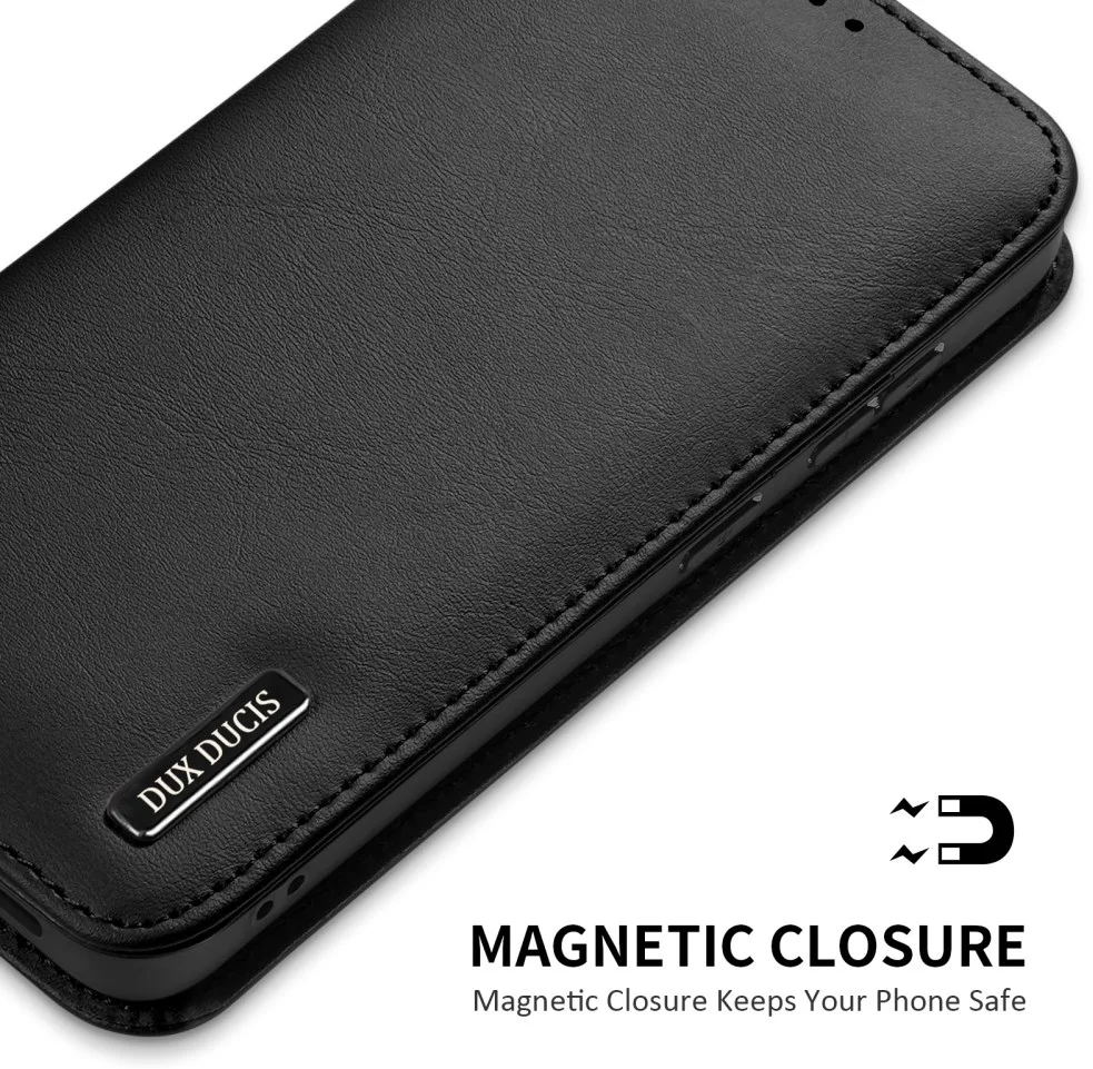 Dux Ducis Hivo Samsung Galaxy S25 Hoesje RFID Book Case Zwart afbeelding 5