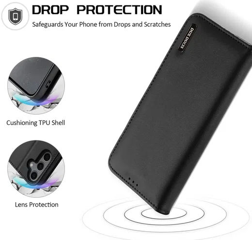 Dux Ducis Hivo Samsung Galaxy S25 Plus Hoesje RFID Book Case Zwart afbeelding 4