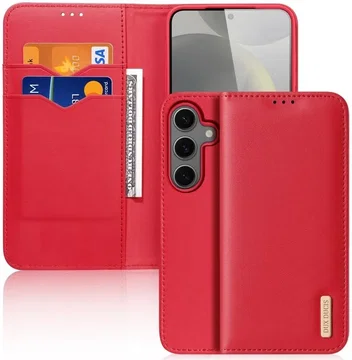 Dux Ducis Hivo Samsung Galaxy S25 Plus Hoesje RFID Book Case Rood