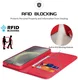 Dux Ducis Hivo Samsung Galaxy S25 Plus Hoesje RFID Book Case Rood afbeelding 3