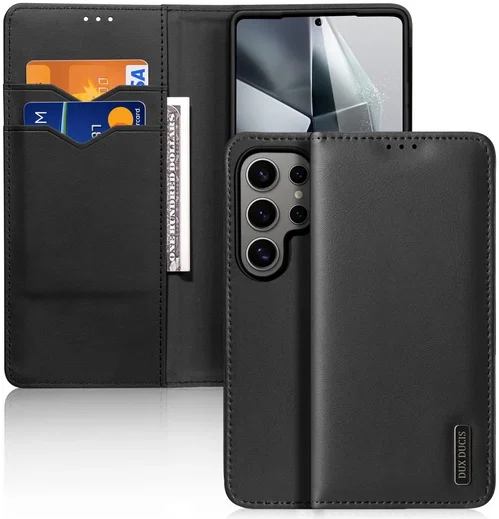 Dux Ducis Hivo Samsung Galaxy S25 Ultra Hoesje RFID Book Case Zwart afbeelding 1