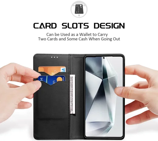 Dux Ducis Hivo Samsung Galaxy S25 Ultra Hoesje RFID Book Case Zwart afbeelding 2