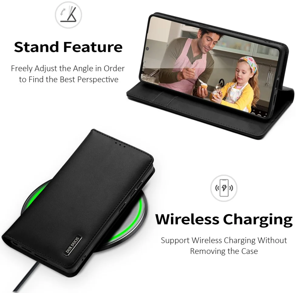 Dux Ducis Hivo Samsung Galaxy S25 Ultra Hoesje RFID Book Case Zwart afbeelding 5