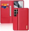 Dux Ducis Hivo Samsung Galaxy S25 Ultra Hoesje RFID Book Case Rood