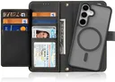 Dux Ducis Lawa Samsung Galaxy S25 Hoesje 2-in-1 Wallet Book Case MagSafe Zwart