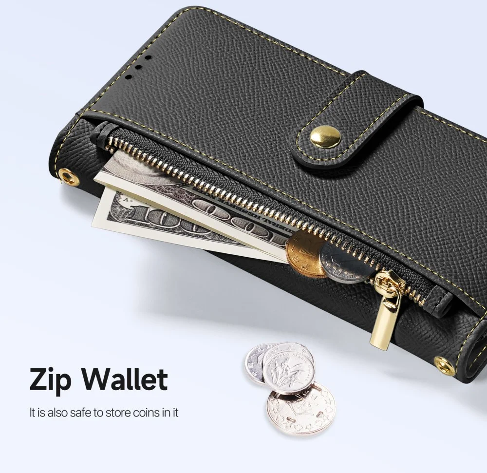 Dux Ducis Lawa Samsung Galaxy S25 Hoesje 2-in-1 Wallet Book Case MagSafe Zwart afbeelding 10