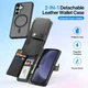 Dux Ducis Lawa Samsung Galaxy S25 Hoesje 2-in-1 Wallet Book Case MagSafe Zwart afbeelding 3