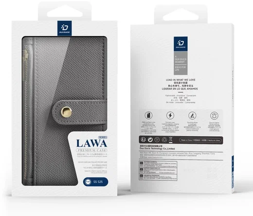 Dux Ducis Lawa Samsung Galaxy S25 Hoesje 2-in-1 Wallet Book Case MagSafe Grijs afbeelding 12
