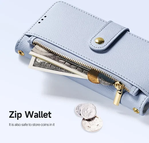 Dux Ducis Lawa Samsung Galaxy S25 Hoesje 2-in-1 Wallet Book Case MagSafe Blauw afbeelding 9