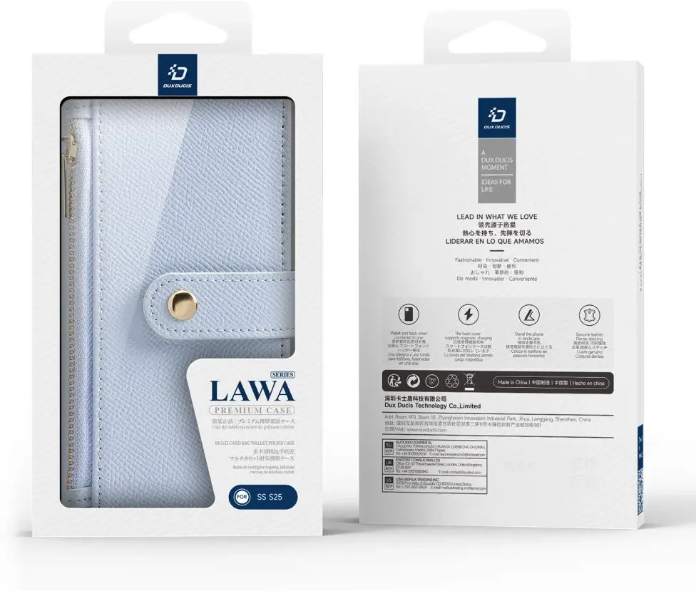 Dux Ducis Lawa Samsung Galaxy S25 Hoesje 2-in-1 Wallet Book Case MagSafe Blauw afbeelding 12