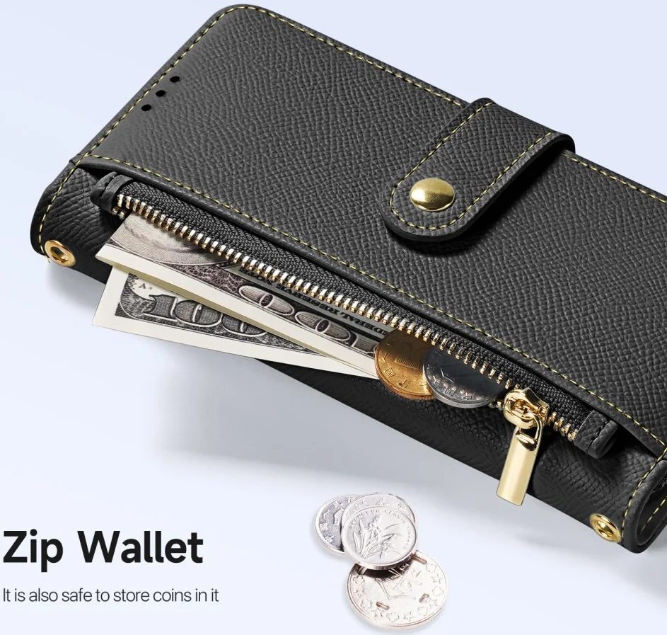 Dux Ducis Lawa Samsung S25 Plus Hoes 2-in-1 Wallet Book Case MagSafe / Qi2 Zwart afbeelding 10