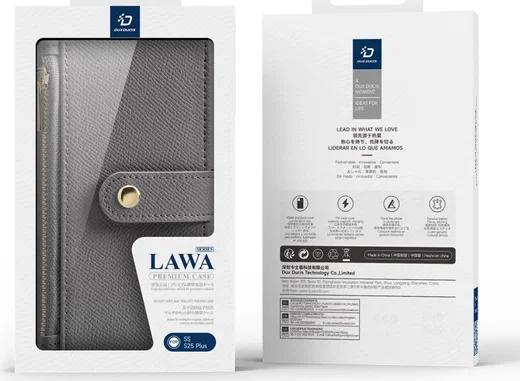 Dux Ducis Lawa Samsung S25 Plus Hoes 2-in-1 Wallet Book Case MagSafe / Qi2 Grijs afbeelding 12