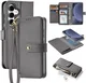 Dux Ducis Lawa Samsung S25 Plus Hoes 2-in-1 Wallet Book Case MagSafe / Qi2 Grijs afbeelding 2