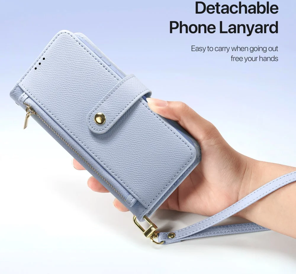 Dux Ducis Lawa Samsung S25 Plus Hoes 2-in-1 Wallet Book Case MagSafe / Qi2 Blauw afbeelding 4