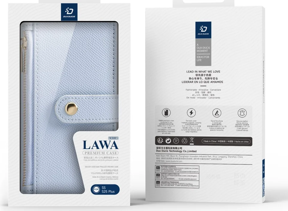 Dux Ducis Lawa Samsung S25 Plus Hoes 2-in-1 Wallet Book Case MagSafe / Qi2 Blauw afbeelding 12