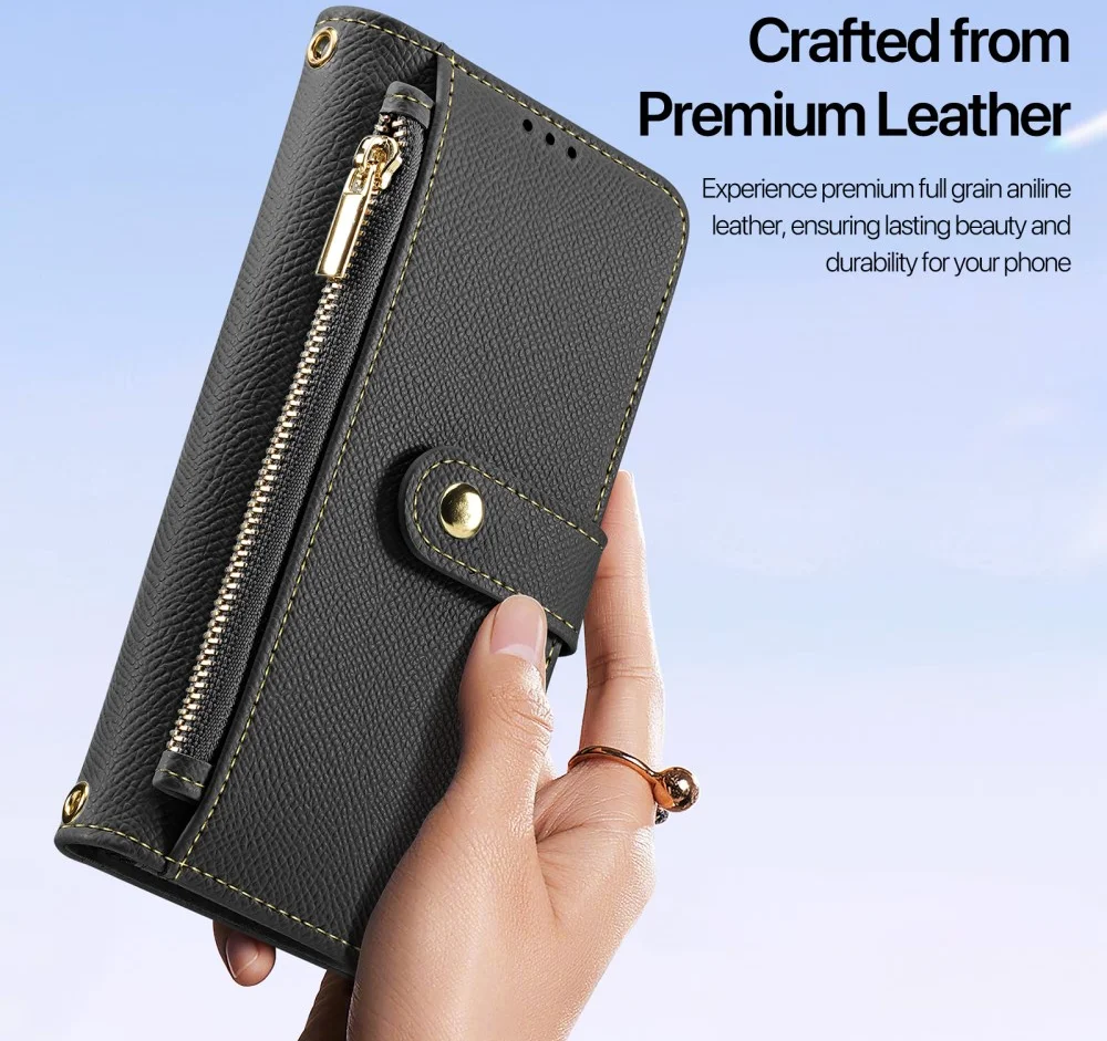Dux Ducis Lawa Samsung S25 Ultra Hoesje 2-in-1 Wallet Book Case MagSafe Zwart afbeelding 11