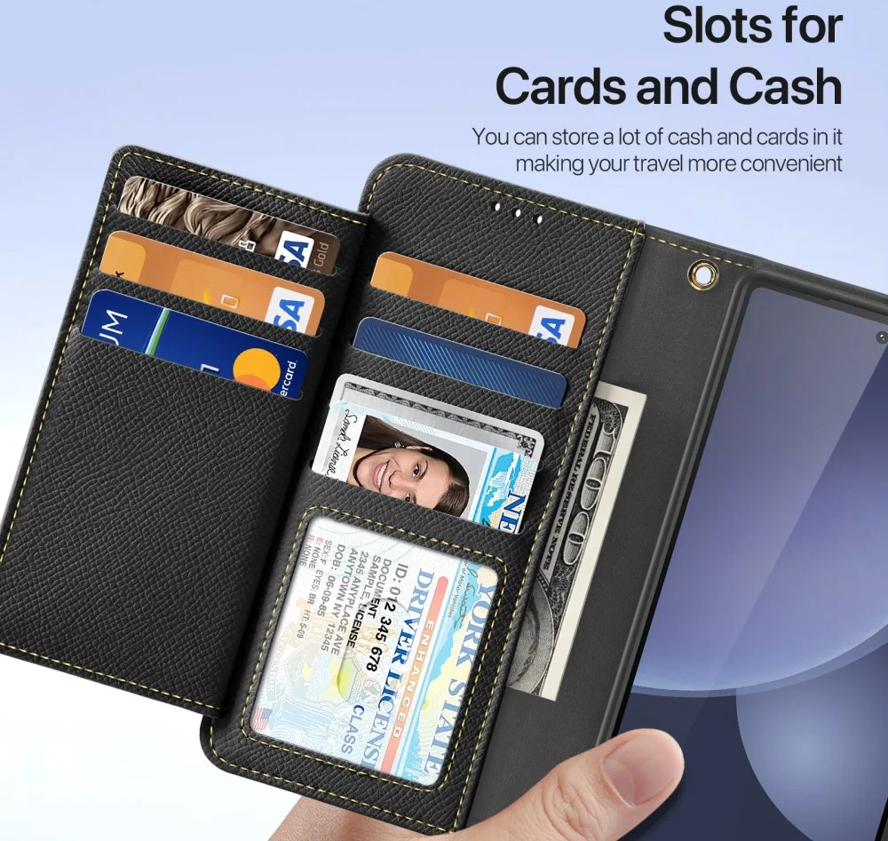 Dux Ducis Lawa Samsung S25 Ultra Hoesje 2-in-1 Wallet Book Case MagSafe Zwart afbeelding 9